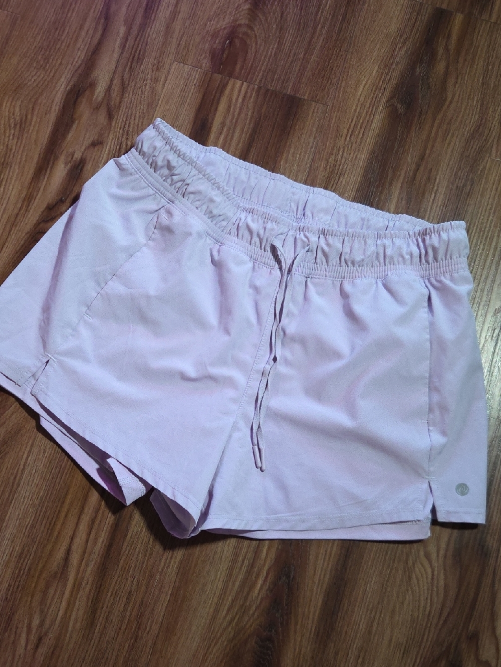 Apana Light Lavender Athletic Shorts with Elastic Waist